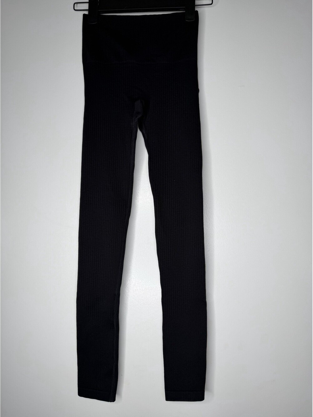 Buff Bunny Ribbed Leggings Compression Scrunch Black High Waist Black Sz XS